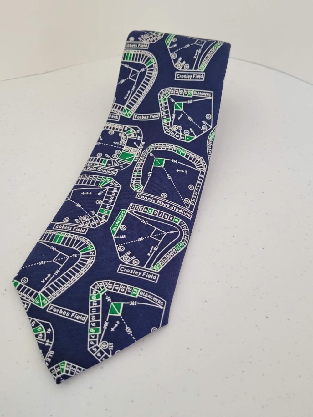 Josh Bach Baseball Field Necktie Tie Ebbets Crosley Forbes Connie Mack